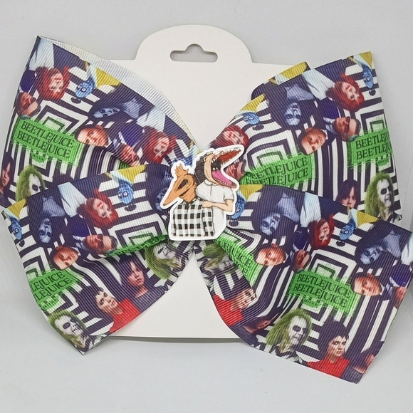 Hand Crafted Other - Hand Crafted Beetlejuice Kids Hair Bow